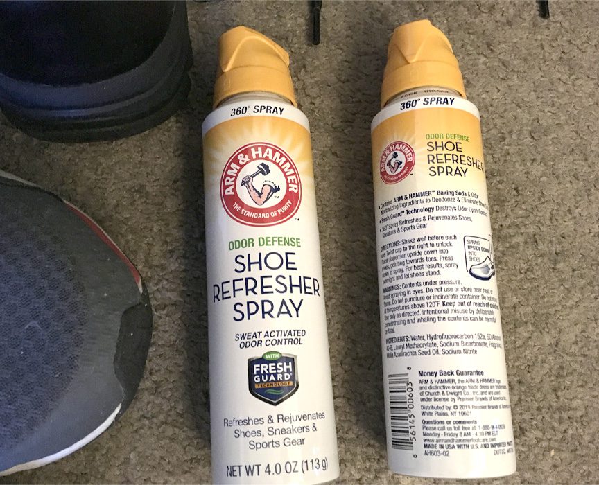 Arm and Hammer Shoe Refresher Spray odor defense review